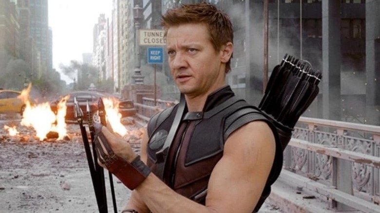 Hawkeye holding an arrow