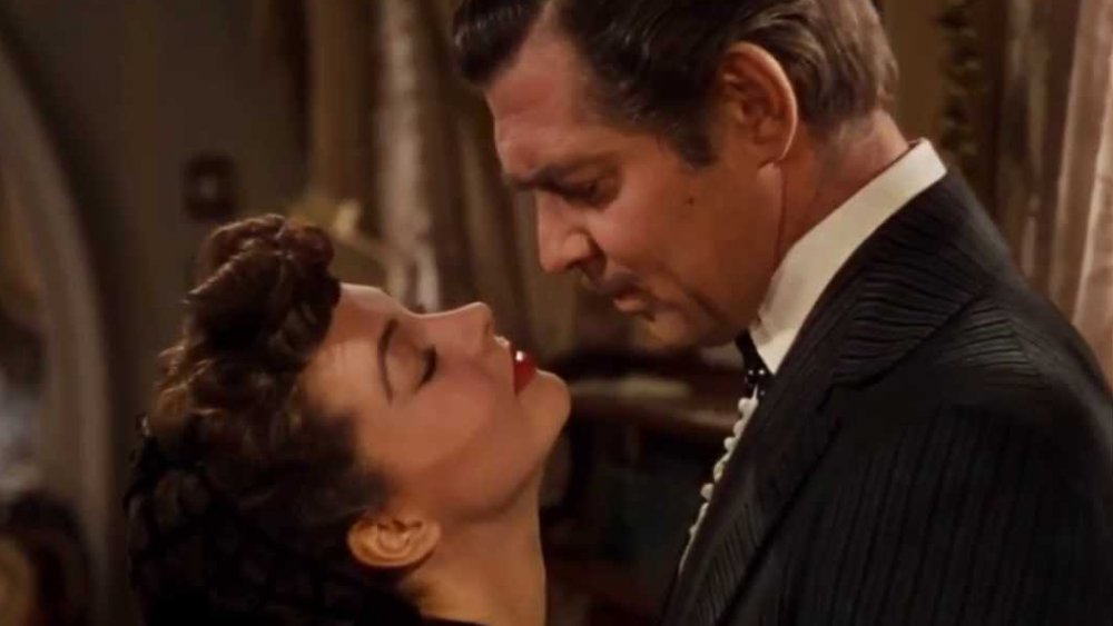 Vivien Leigh and Clark Gable as Scarlett O'Hara and Rhett Butler in Gone with the Wind