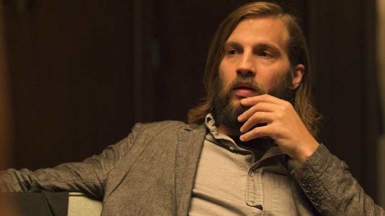 Logan Marshall-Green strokes beard The invitation