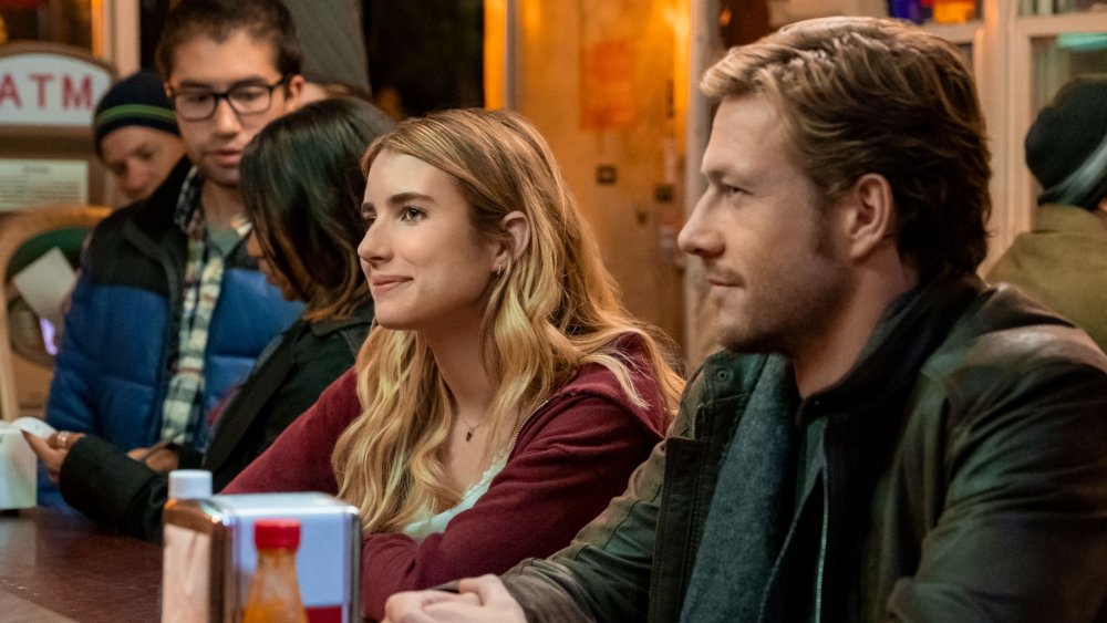 Emma Roberts as Sloane and Luke Bracey as Jackson in Netflix's Holidate