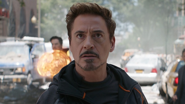 Robert Downey Jr. as Iron Man in Avengers: Infinity War