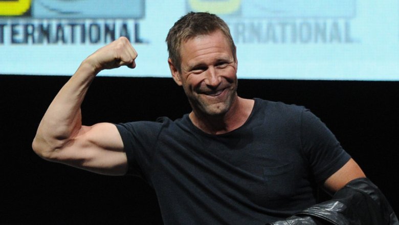 Aaron Eckhart at I, Frankenstein cast panel at San Diego Comic-Con