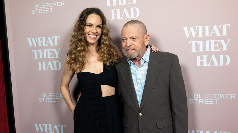 Hilary Swank and father