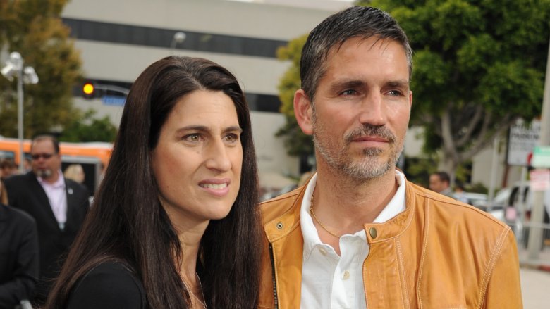 Jim Caviezel and wife smiling