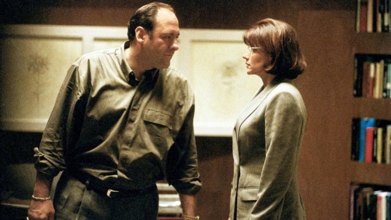 Lorraine Bracco and James Gandolfini in The Sopranos