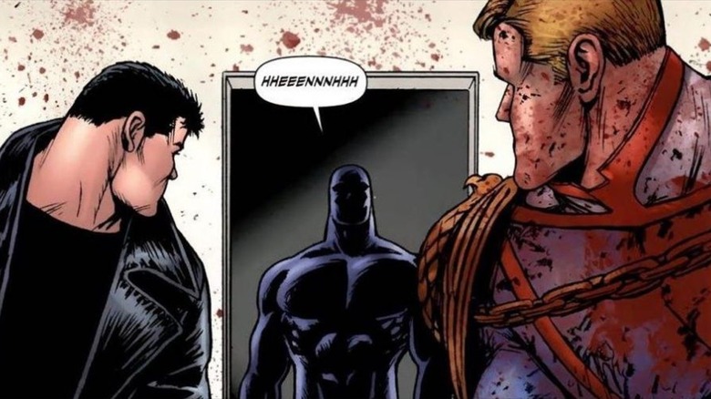 Black Noir approaches Butcher and Homelander in "The Boys" comic book