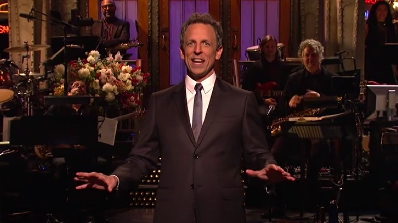 Seth Meyers hosting "SNL"