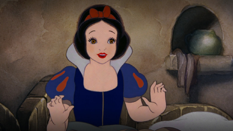 Snow White looks excited