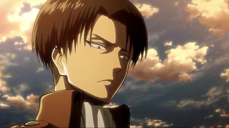 Levi frowning