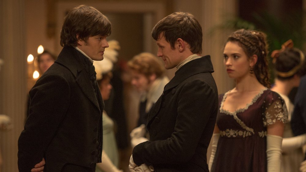 Sam Riley and Lily James as Darcy and Elizabeth in Pride and Prejudice and Zombies