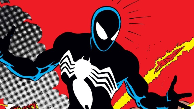 Spider-Man wearing symbiote suit