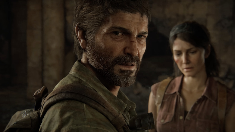 Joel Miller glaring in The Last of Us