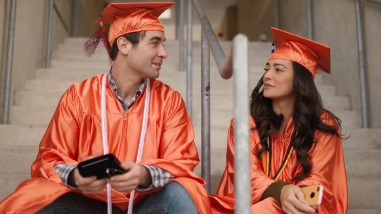 Joe and Amy graduating