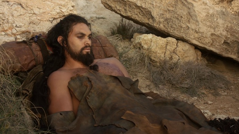 Khal Drogo covered by blanket