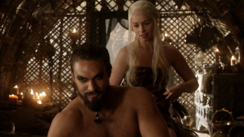 Drogo and Dany smiling