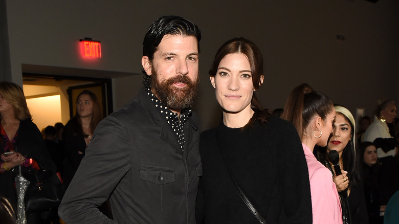 Seth Avett and Jennifer Carpenter smiling for camera