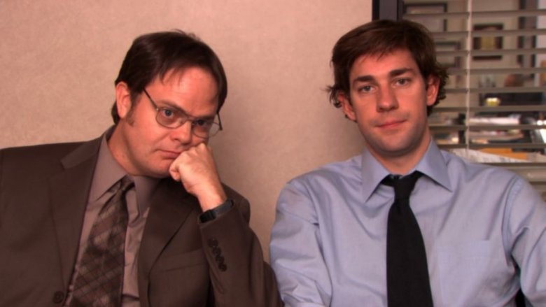 Rainn Wilson and John Krasinski in The Office