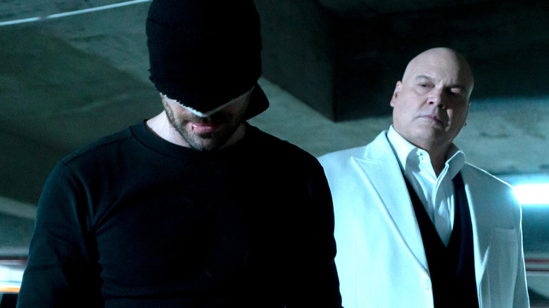 Daredevil and Kingpin standing together