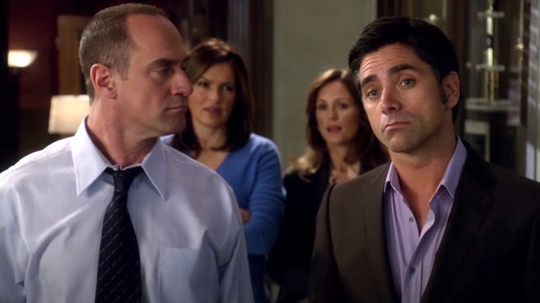 Stabler side-eyeing Stamos' creep