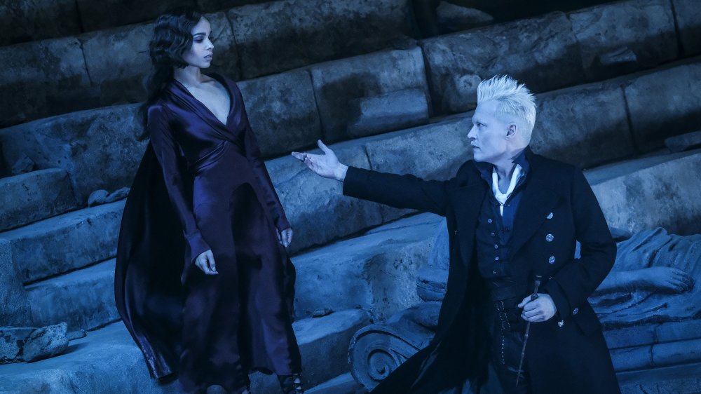 Zoe Kravitz and Johnny Depp in Fantastic Beasts: The Crimes of Grindelwald