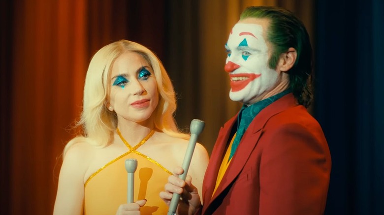 Harley Quinn and Joker hosting talk show