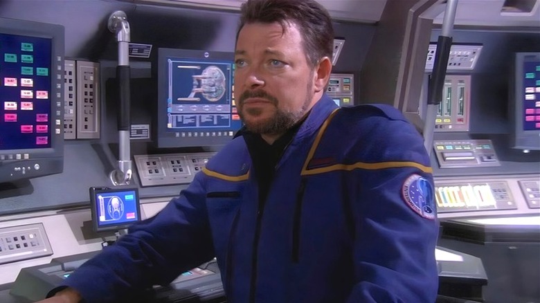 William T. Riker looking contemplative 