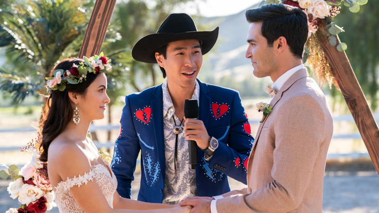 Chris Pang officiating wedding