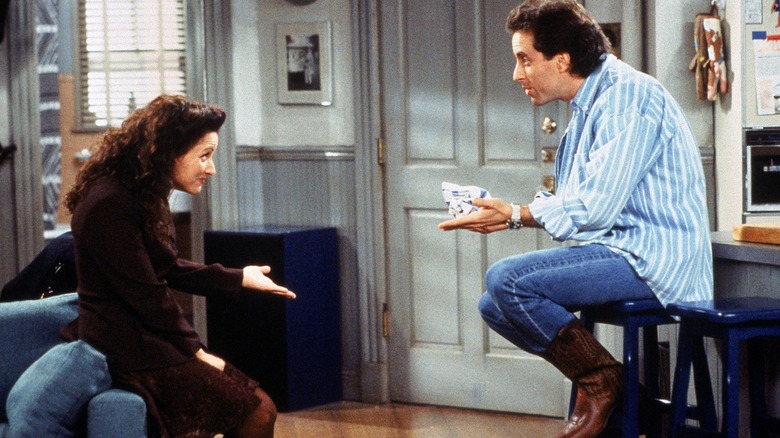 Elaine and Jerry talking