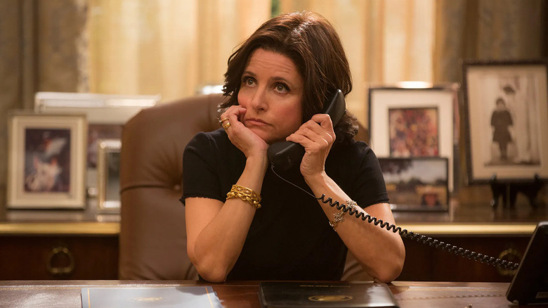 Selina Meyer on phone