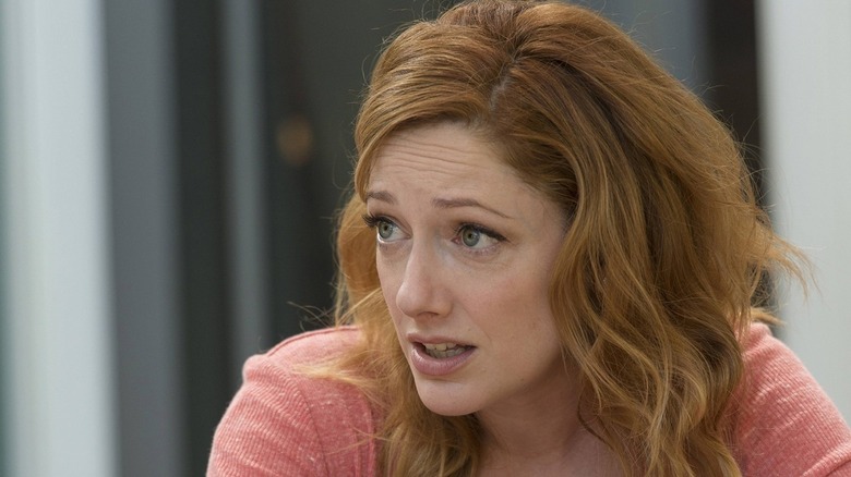 Judy Greer looking perplexed