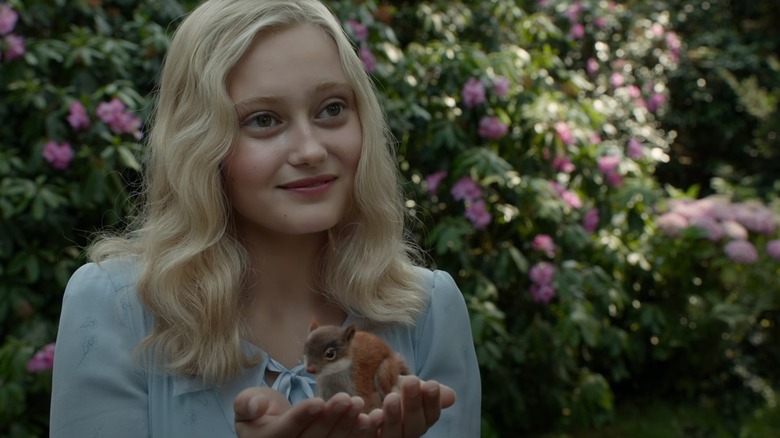 Emma holding a squirrel