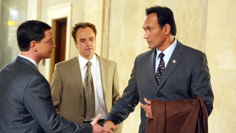 Will Bailey Josh Lyman Matt Santos shaking hands