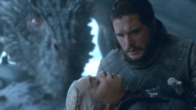 Kit Harington and Emilia Clarke in Game of Thrones