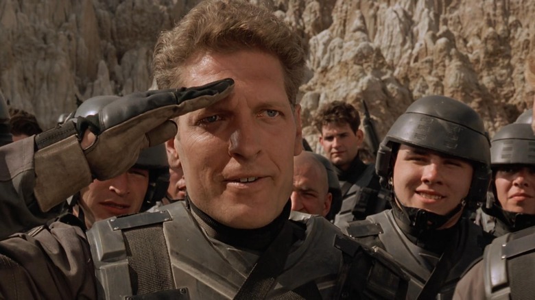 Clancy Brown saluting