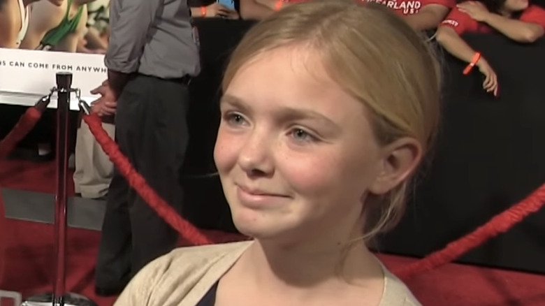 Elsie Fisher speaking at the McFarland, USA premiere