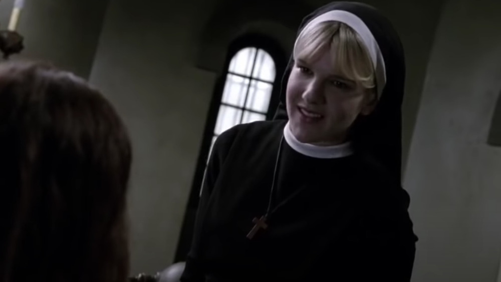 Sister Mary Eunice smirks