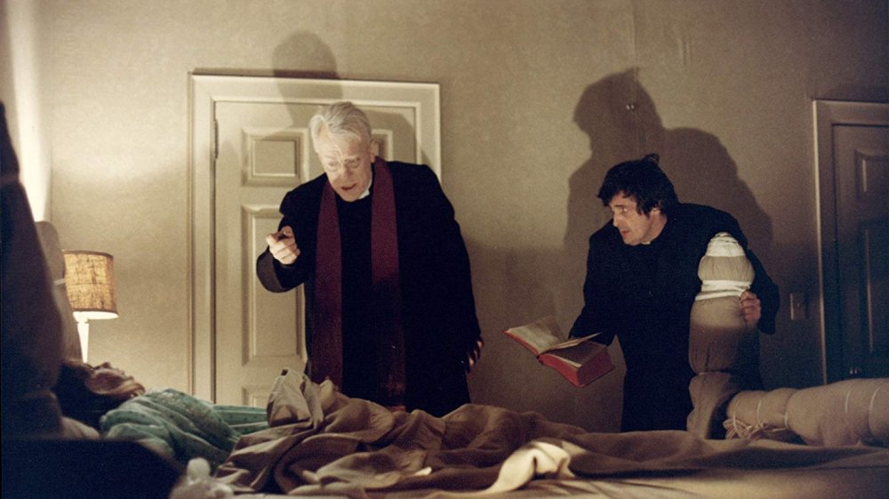 Linda Blair, Max von Sydow, and Jason Miller in The Exorcist