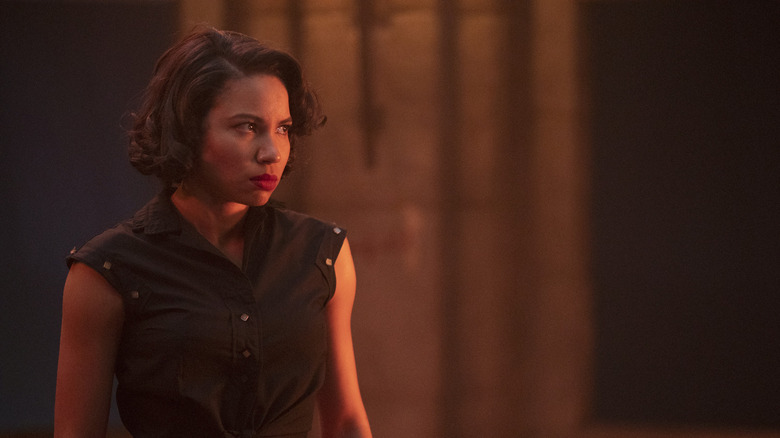 Jurnee Smollett scowling