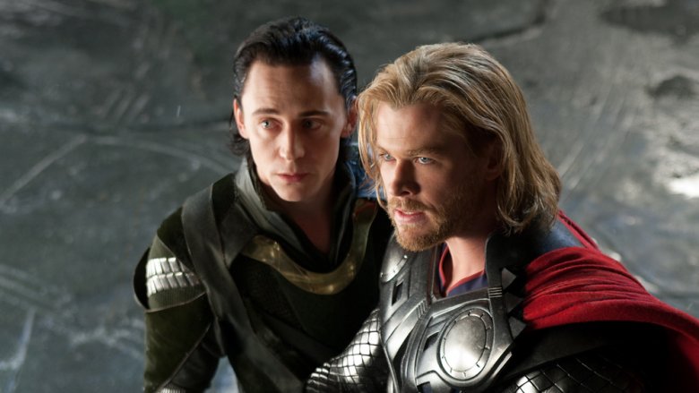 Tom Hiddleston and Chris Hemsworth in Thor