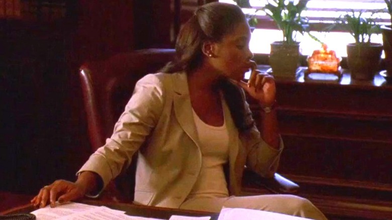 Nerese Campbell working in office