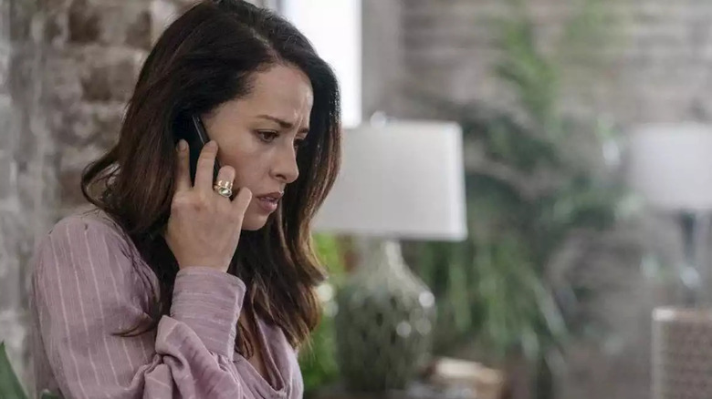 Emilia speaking on the phone