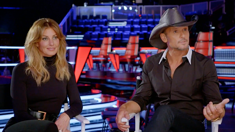 Faith Hill and her husband Tim McGraw talk about The Voice