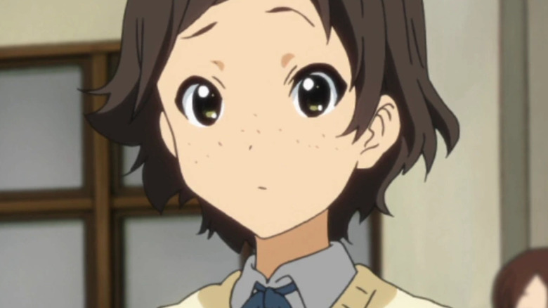 Ushio Ōta raising her eyebrow