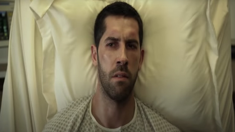 Scott Adkins in hospital bed