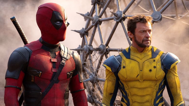 Deadpool and Wolverine standing together