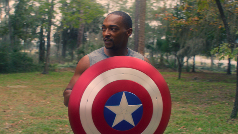 Sam Wilson with shield