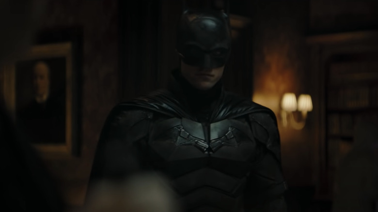 Robert Pattinson wearing Batman suit