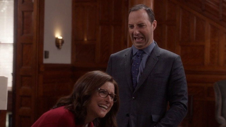 Gary and Selina laughing in Veep