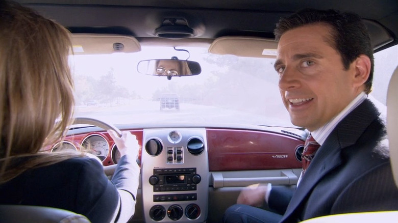 Jan and Michael in a car together (The Office)