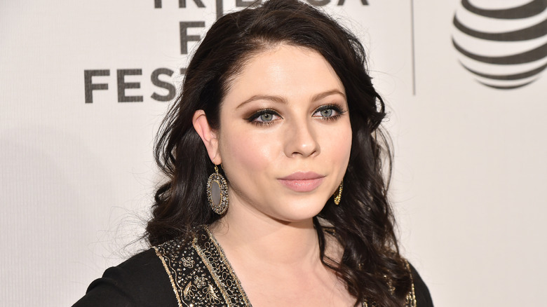 Michelle Trachtenberg posing at Tribeca Film Festival